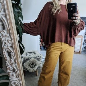 Loose fit cropped shirt